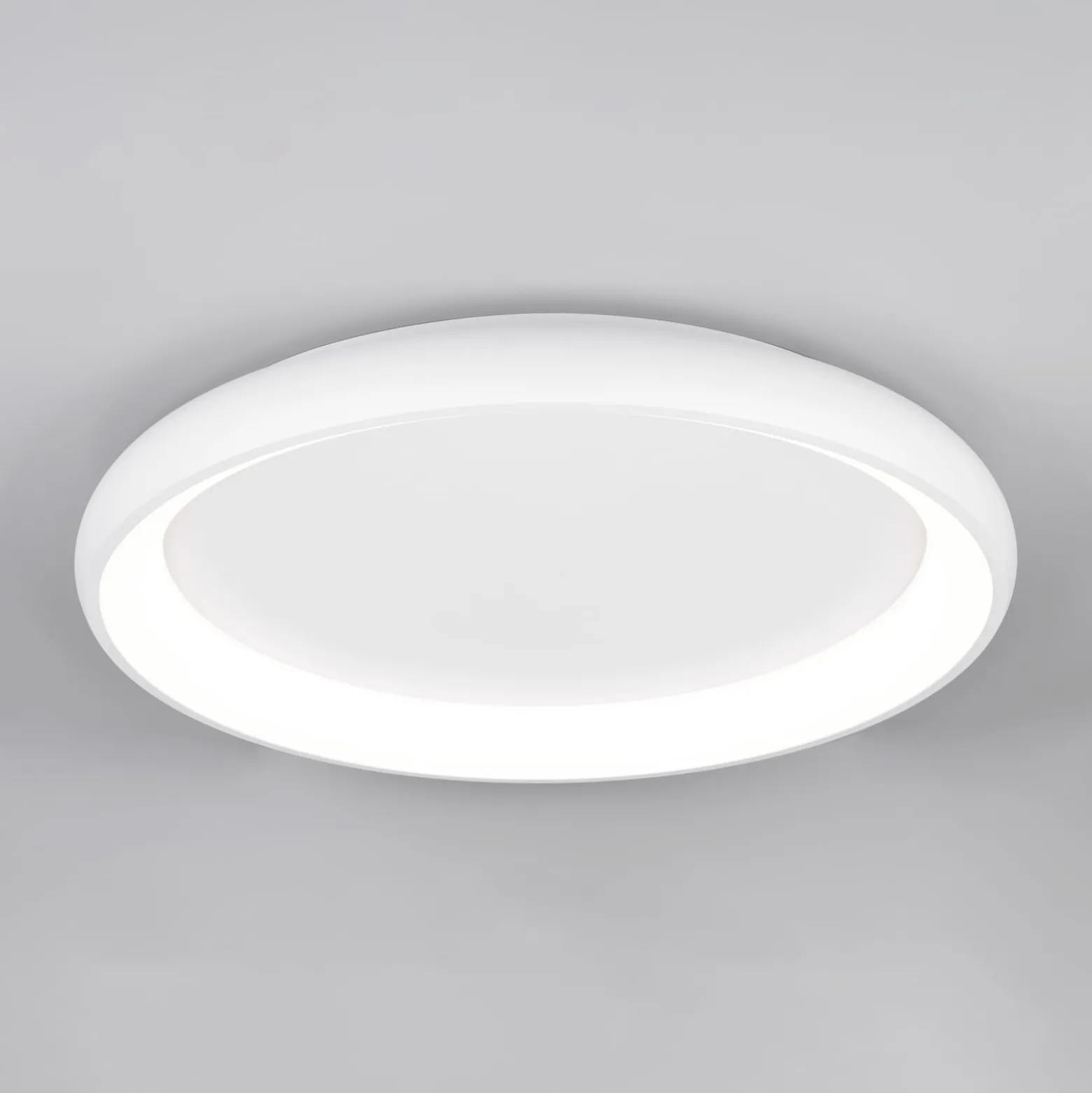 LED-Deckenlampe Cardona, Ø 75 cm, weiß matt, Metall, CCT
