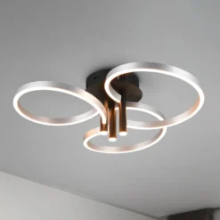 LED-Deckenlampe Caruso, alu/schwarz, Ø 66 cm, Metall CCT dim