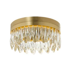 LED-Deckenlampe Celestia, Ø 40 cm, messingfarben, Kristall