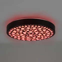 LED-Deckenlampe Chizu Ø 40,5cm dimmbar RGB schwarz