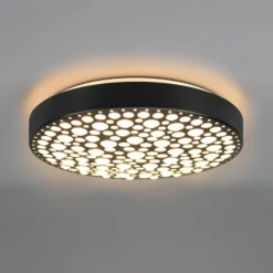 LED-Deckenlampe Chizu Ø 40,5cm dimmbar RGB schwarz