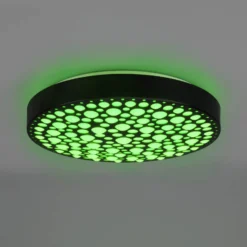 LED-Deckenlampe Chizu Ø 40,5cm dimmbar RGB schwarz
