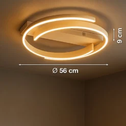 LED-Deckenlampe CIRCLY, sand, Ø 56 cm, Fernbedienung CCT dim