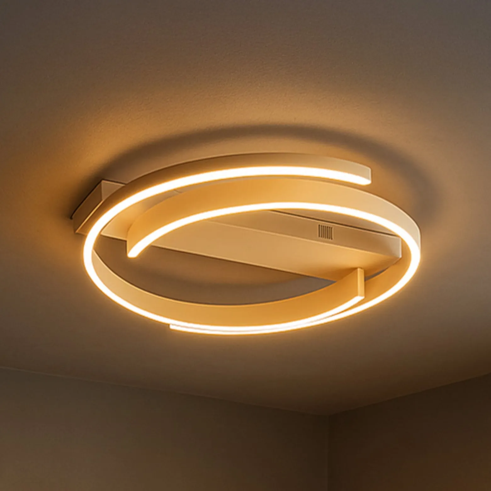 LED-Deckenlampe CIRCLY, sand, Ø 56 cm, Fernbedienung CCT dim