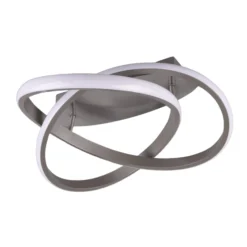 LED-Deckenlampe Course, nickel matt, 3.000 K, Ø 45 cm