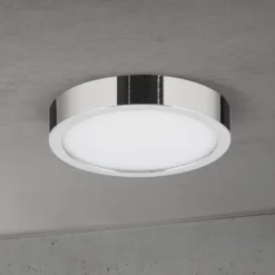 LED-Deckenlampe Disc, chromfarben, Ø 14 cm, CCT, Metall