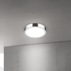LED-Deckenlampe Disc, chromfarben, Ø 14 cm, CCT, Metall