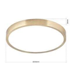 LED-Deckenlampe Disc, messingfarben antik, Ø 24 cm, CCT