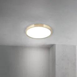 LED-Deckenlampe Disc, messingfarben antik, Ø 24 cm, CCT
