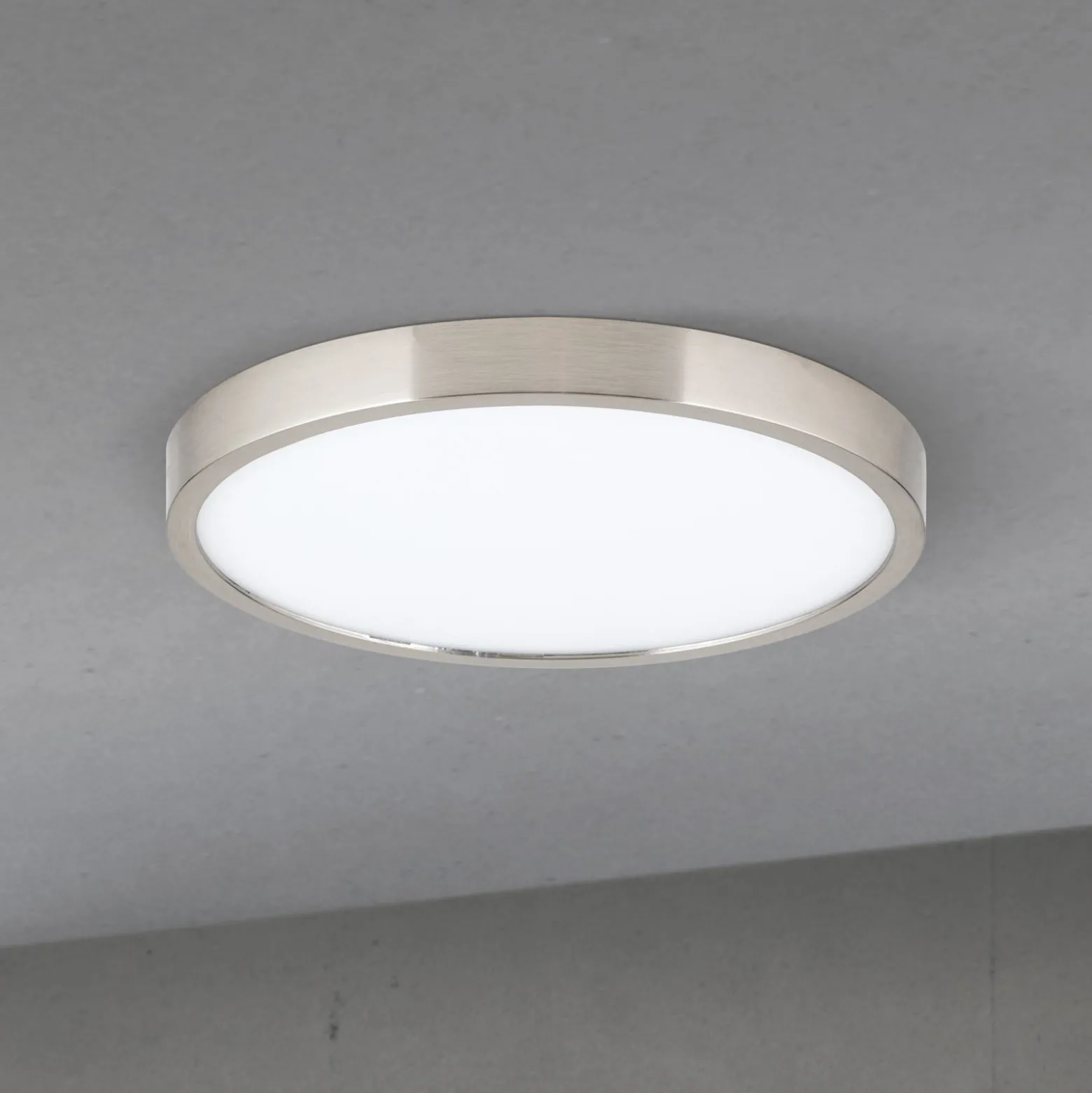 LED-Deckenlampe Disc, nickelfarben satiniert, Ø 24 cm, CCT