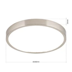 LED-Deckenlampe Disc, nickelfarben satiniert, Ø 24 cm, CCT