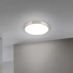 LED-Deckenlampe Disc, nickelfarben satiniert, Ø 24 cm, CCT