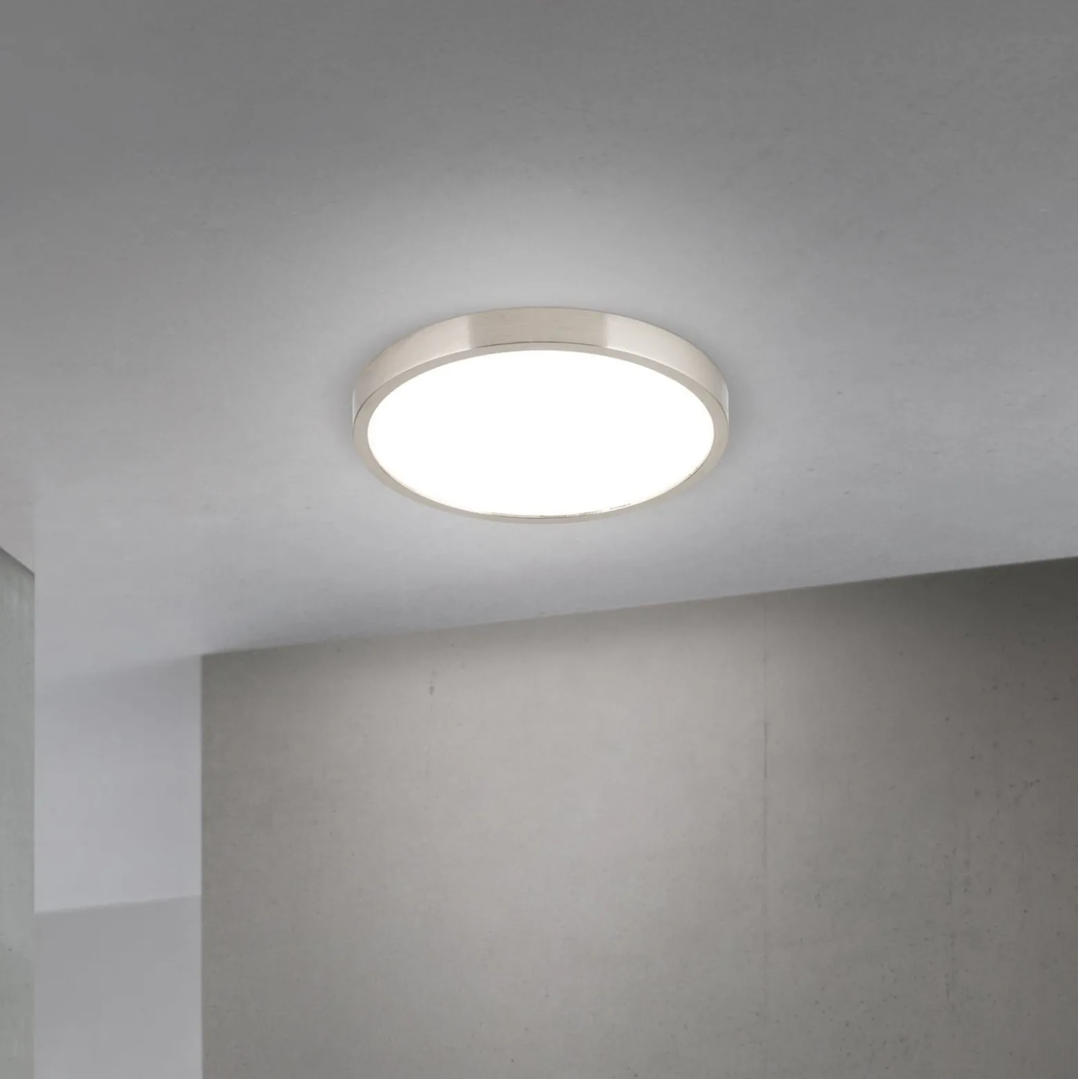 LED-Deckenlampe Disc, nickelfarben satiniert, Ø 24 cm, CCT