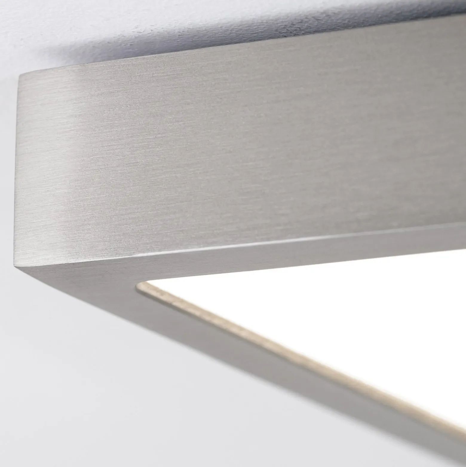 LED-Deckenlampe Disc, nickelfarben satiniert Länge 24 cm CCT