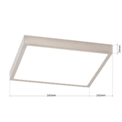 LED-Deckenlampe Disc, nickelfarben satiniert Länge 24 cm CCT