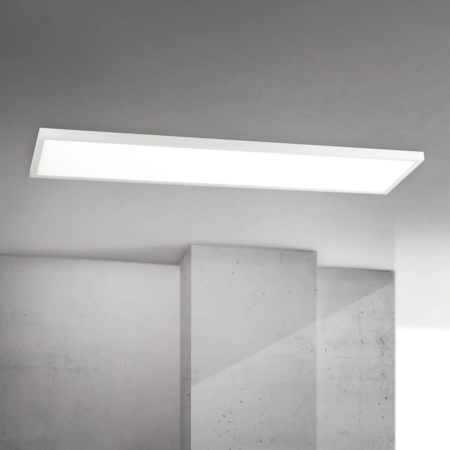 LED-Deckenlampe Disc, weiß, Länge 115 cm, CCT, Metall
