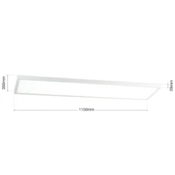 LED-Deckenlampe Disc, weiß, Länge 115 cm, CCT, Metall