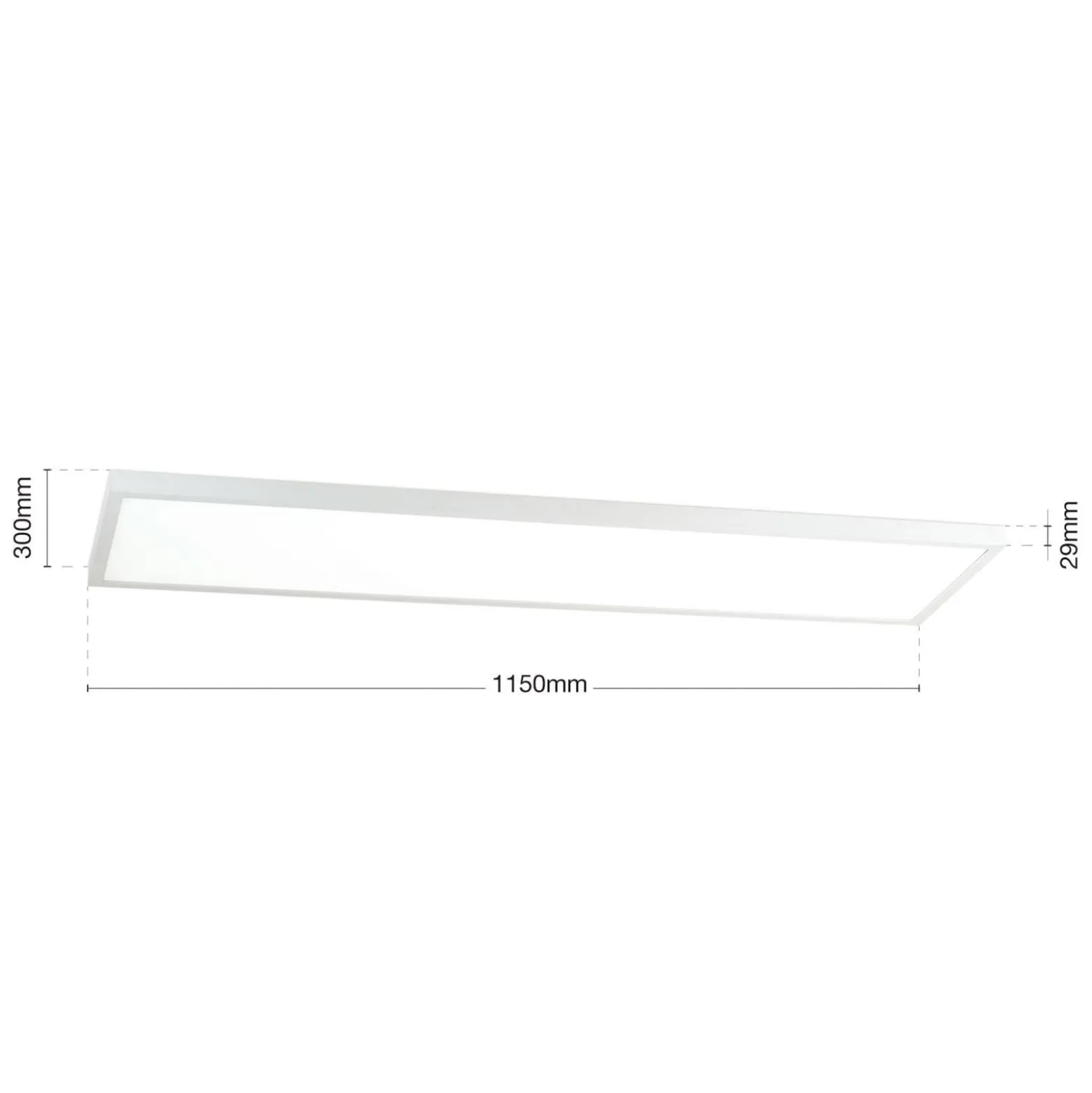 LED-Deckenlampe Disc, weiß, Länge 115 cm, CCT, Metall