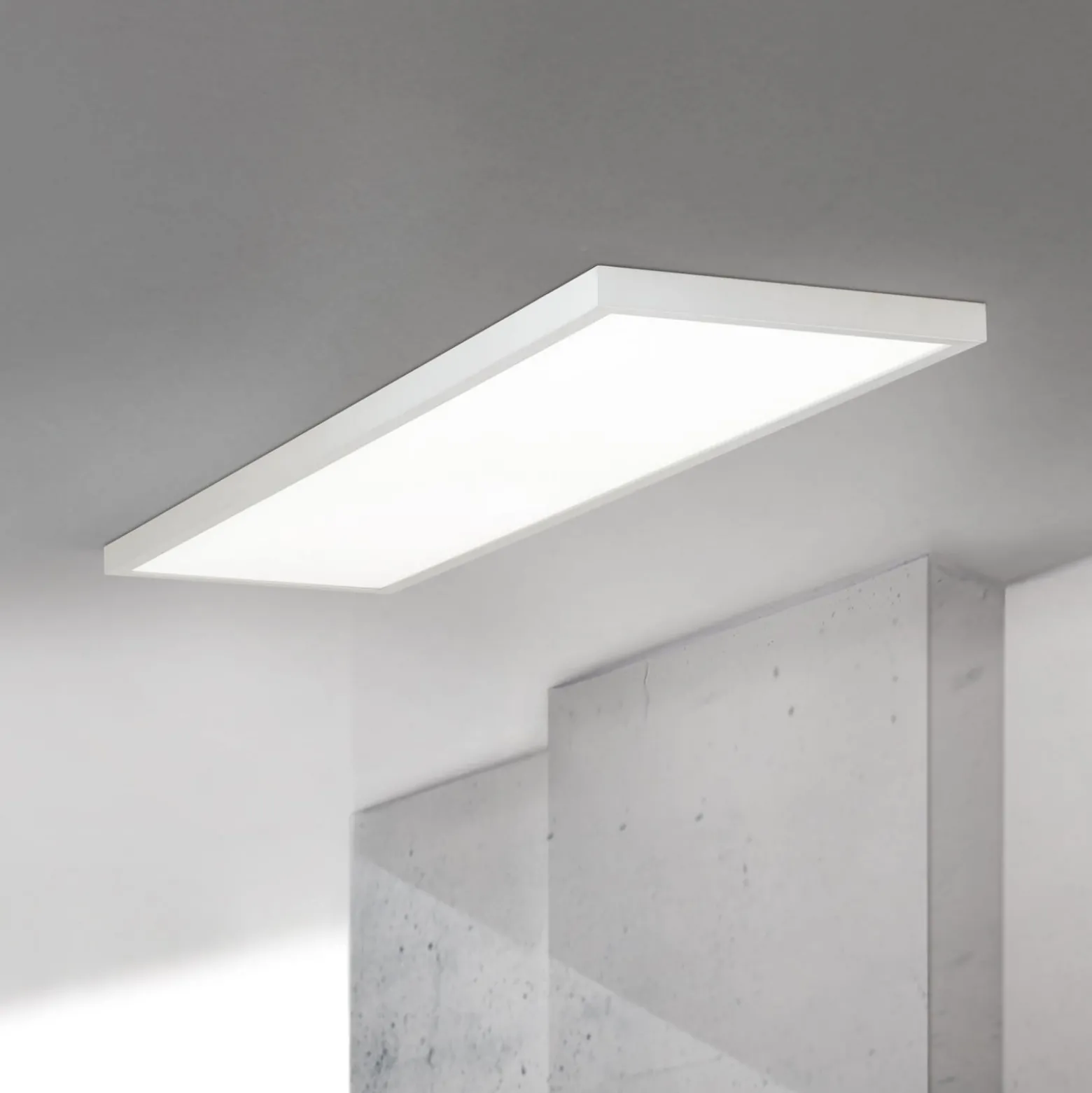 LED-Deckenlampe Disc, weiß, Länge 115 cm, CCT, Metall