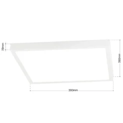 LED-Deckenlampe Disc, weiß Länge 40 cm CCT Metall/Kunststoff