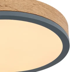 LED-Deckenlampe Doro Ø 30 cm holz dunkel, grafit