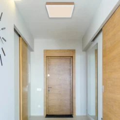 LED-Deckenlampe Doro, Länge 30 cm, holz dunkel, Holz