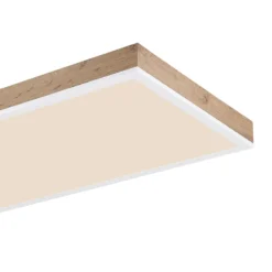 LED-Deckenlampe Doro, Länge 120 cm, holz dunkel, Holz, CCT