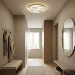 LED-Deckenlampe Dots, weiß, Ø 50 cm, Metall/Acryl, CCT