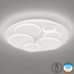 LED-Deckenlampe Dots, weiß, Ø 50 cm, Metall/Acryl, CCT