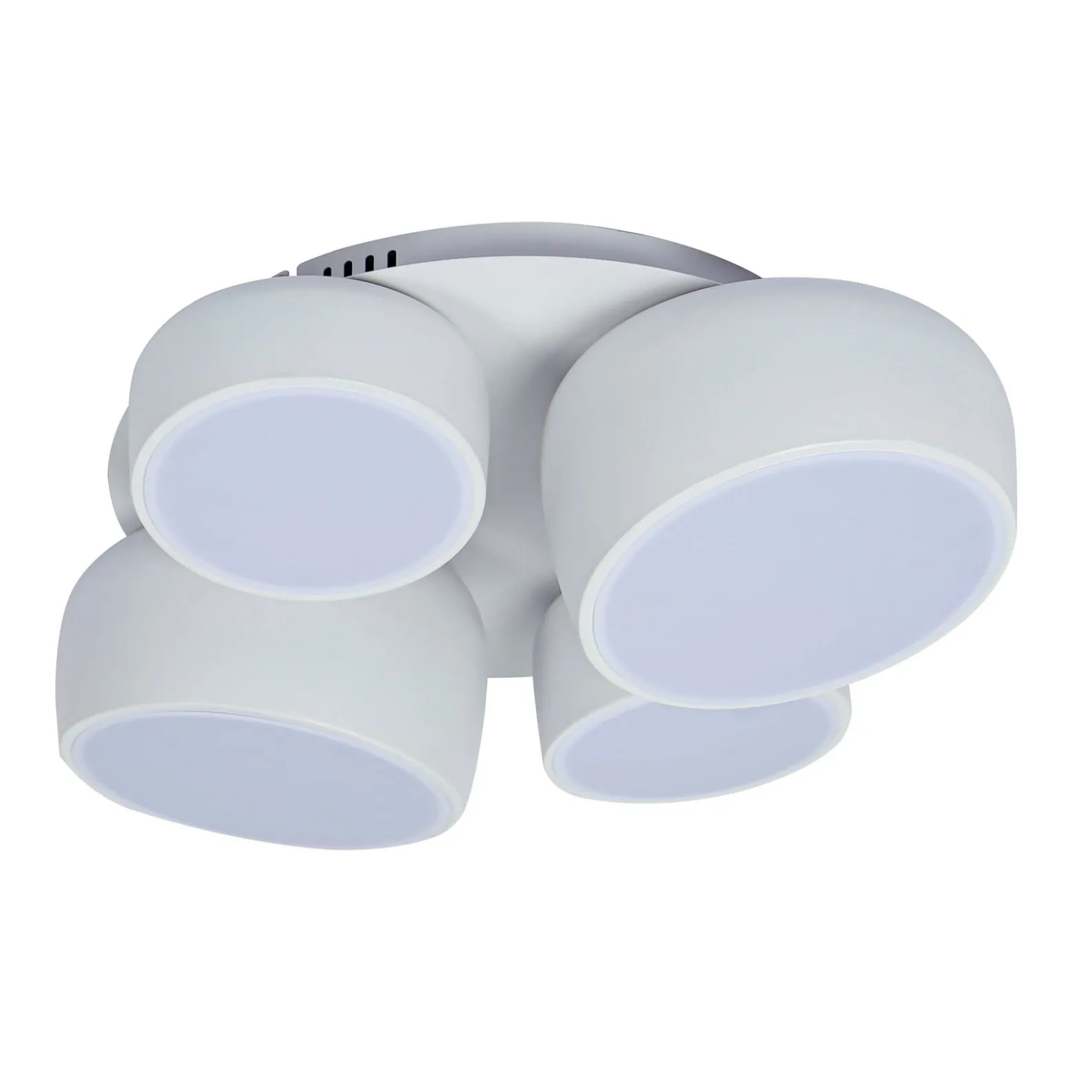 LED-Deckenlampe Eliora, 4-fl., weiß, CCT, Fernbedienung