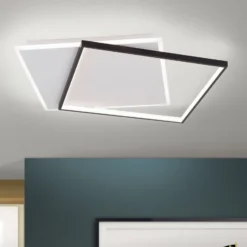 LED-Deckenlampe Emanuel, weiß/schwarz