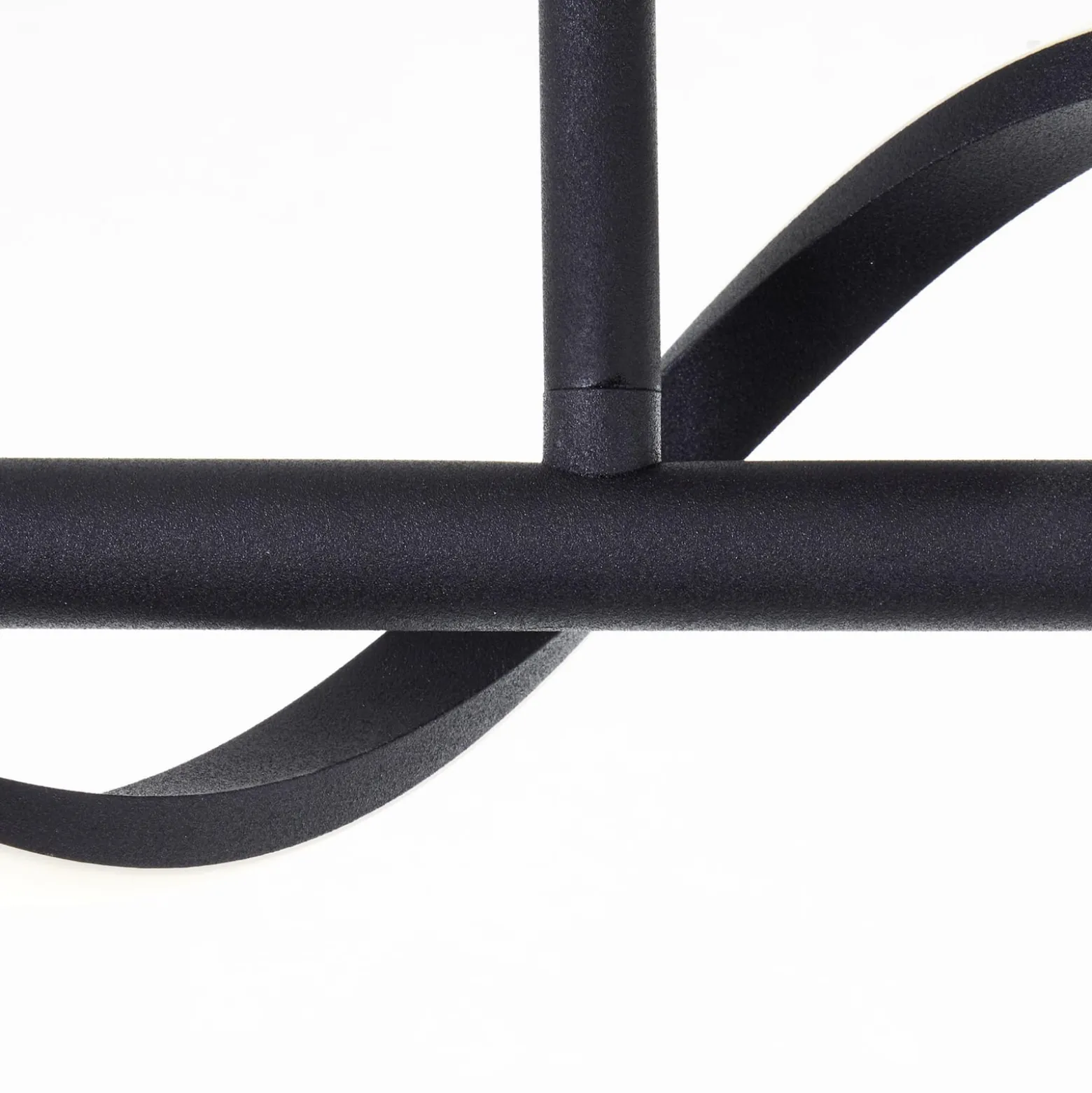 LED-Deckenlampe Eunice, Länge 80 cm, schwarz, Metall