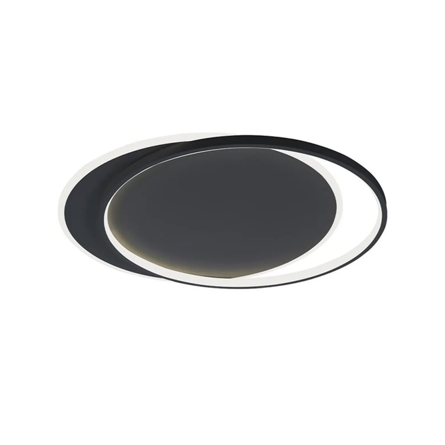LED-Deckenlampe Evelyn, schwarz, Länge 55 cm, Metall