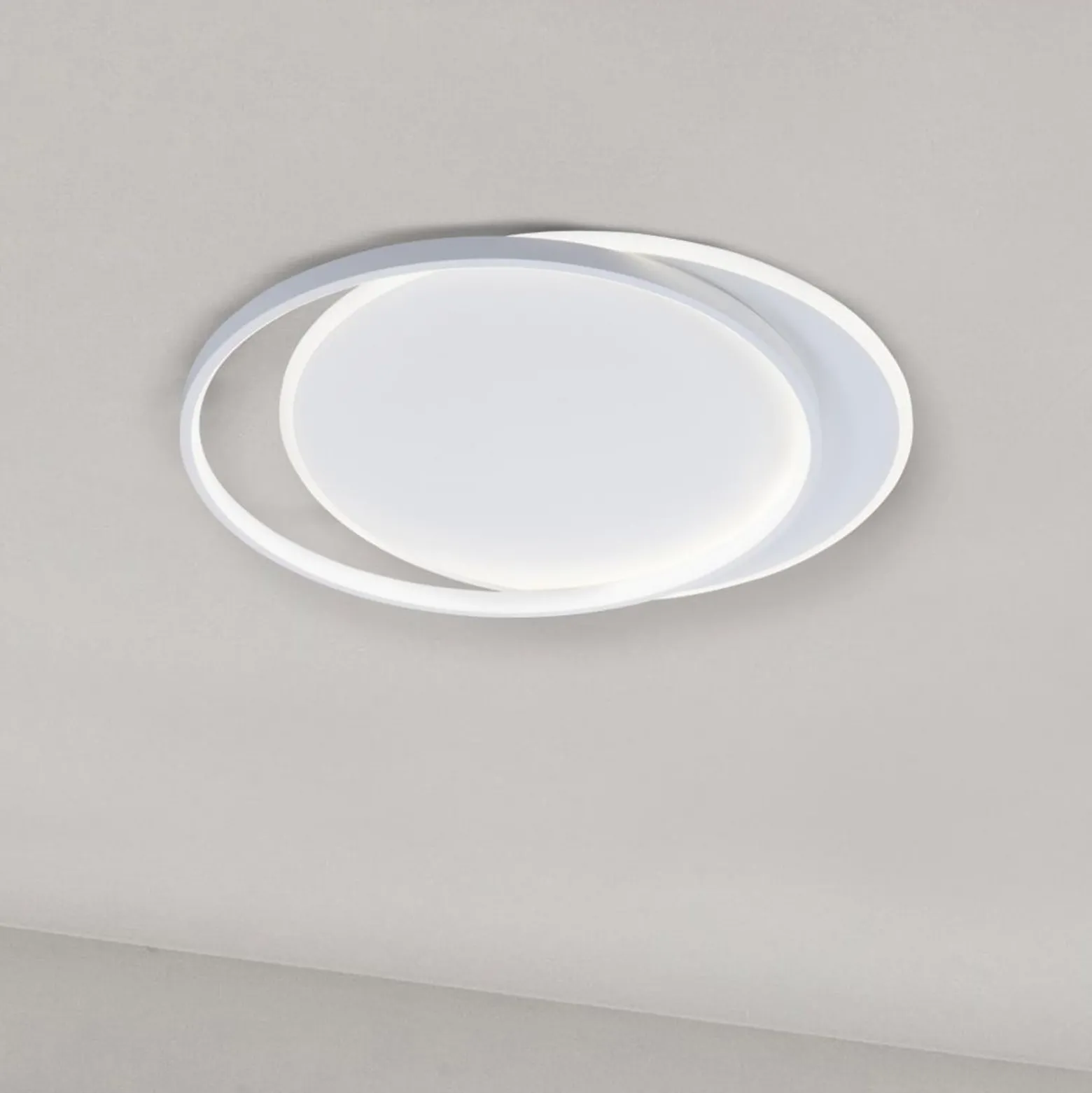 LED-Deckenlampe Evelyn, weiß, Länge 55 cm, Metall
