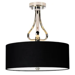 LED-Deckenlampe Falmouth schwarz/chrom