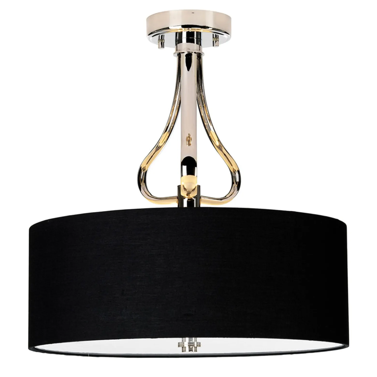 LED-Deckenlampe Falmouth schwarz/chrom