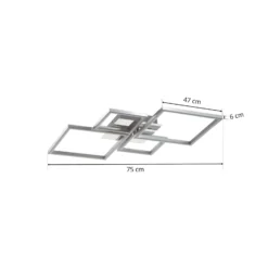 LED-Deckenlampe Frame, per Wandschalter dimmbar