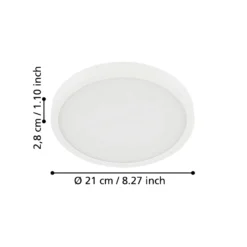LED-Deckenlampe Fueva 5 IP44 3000K weiß Ø21cm
