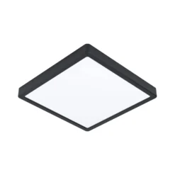 LED-Deckenlampe Fueva 5 IP44 840 schwarz 28,5x28,5