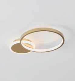 LED-Deckenlampe Gafares, gold, Alu, 41 cm Fernbedienung CCT