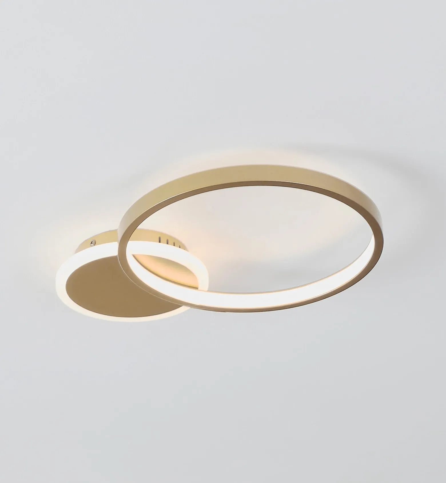 LED-Deckenlampe Gafares, gold, Alu, 41 cm Fernbedienung CCT