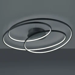 LED-Deckenlampe Gale, 80 cm, schwarz matt