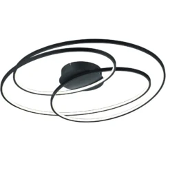LED-Deckenlampe Gale, 80 cm, schwarz matt