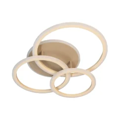 LED-Deckenlampe Gelder, 60 cm, greige/sandfarben, RGBW, CCT