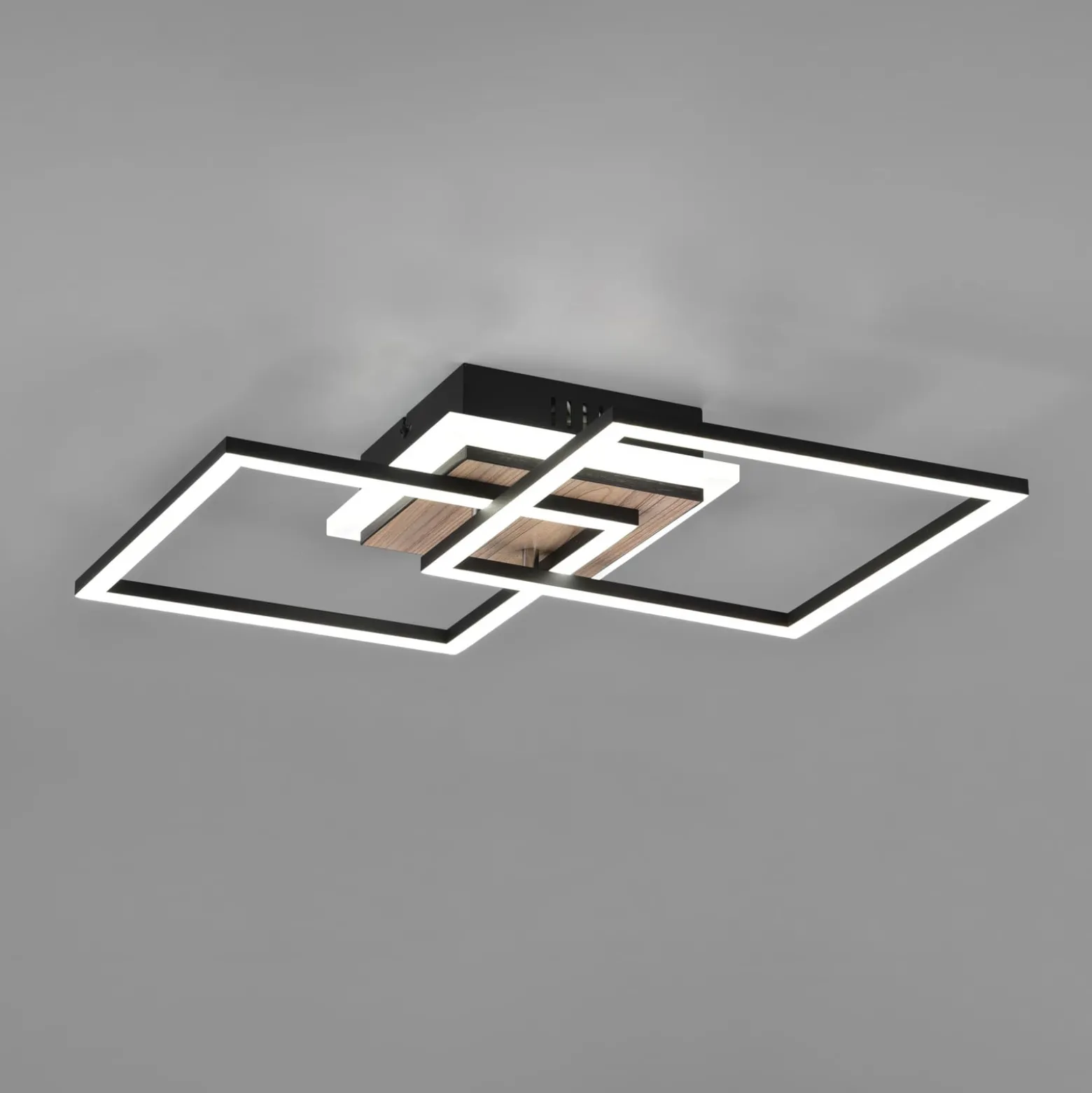 LED-Deckenlampe Giro 3-flammig eckig Fernbedienung