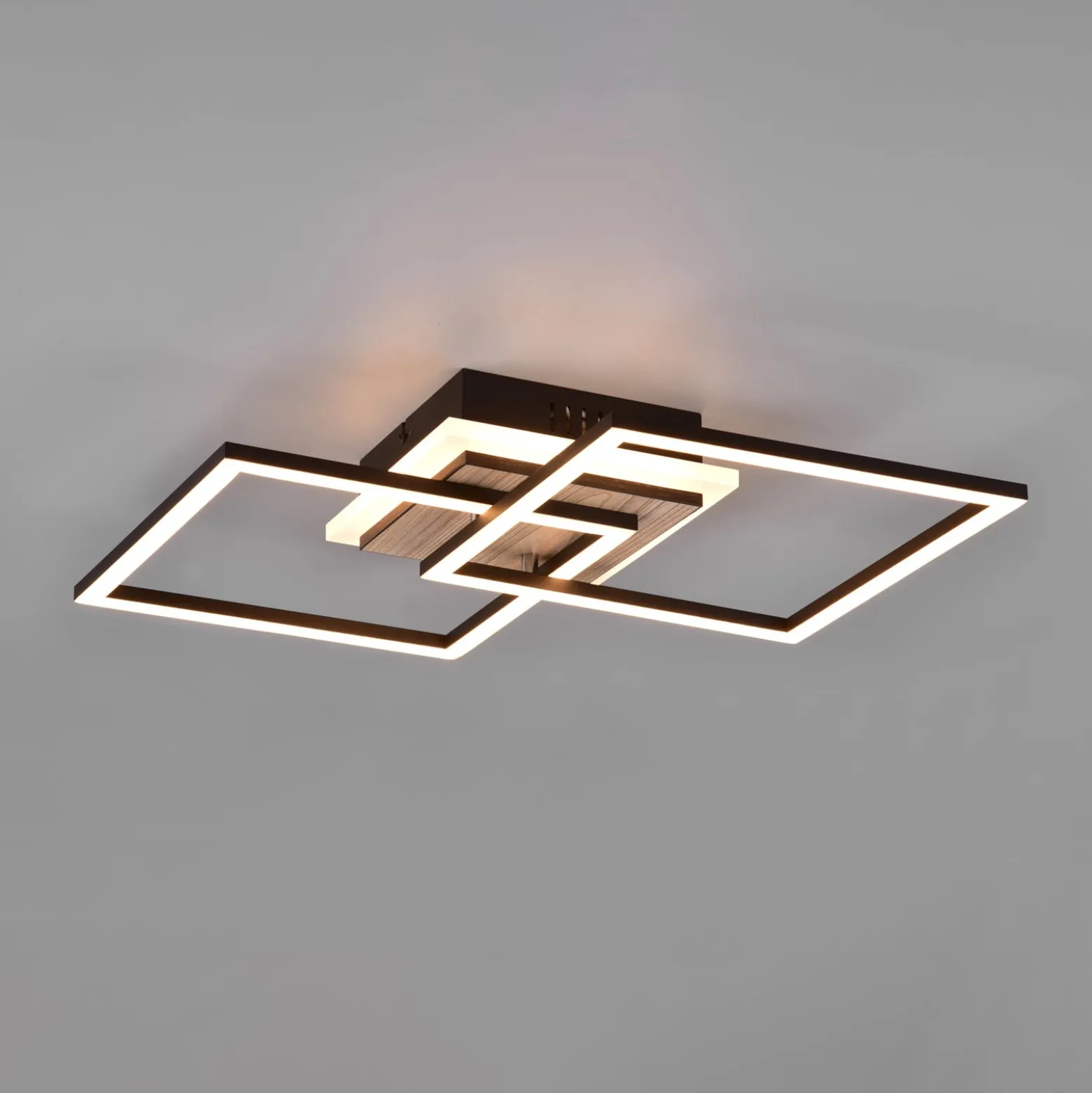 LED-Deckenlampe Giro 3-flammig eckig Fernbedienung