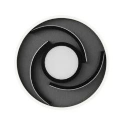 LED-Deckenlampe Hardy, Ø 35 cm, schwarz matt, Metall/Stoff
