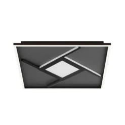 LED-Deckenlampe Hardy, Länge 46 cm schwarz matt Metall/Stoff