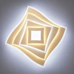 LED-Deckenlampe HERO, sand, 40x40 cm, Fernbedienung, CCT dim