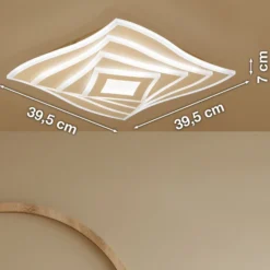 LED-Deckenlampe HERO, sand, 40x40 cm, Fernbedienung, CCT dim
